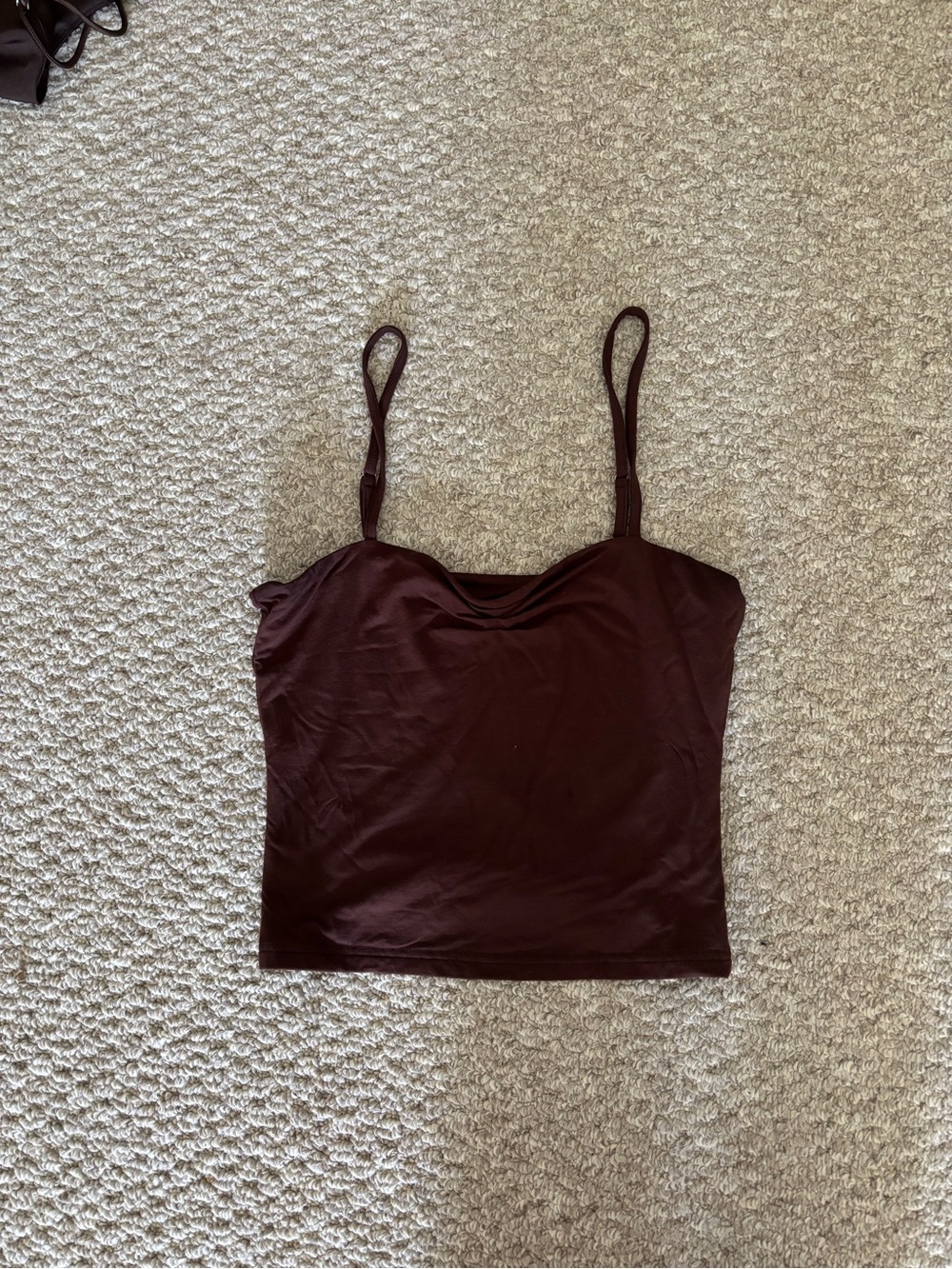 Women's Brown Spaghetti Strap Cami Top